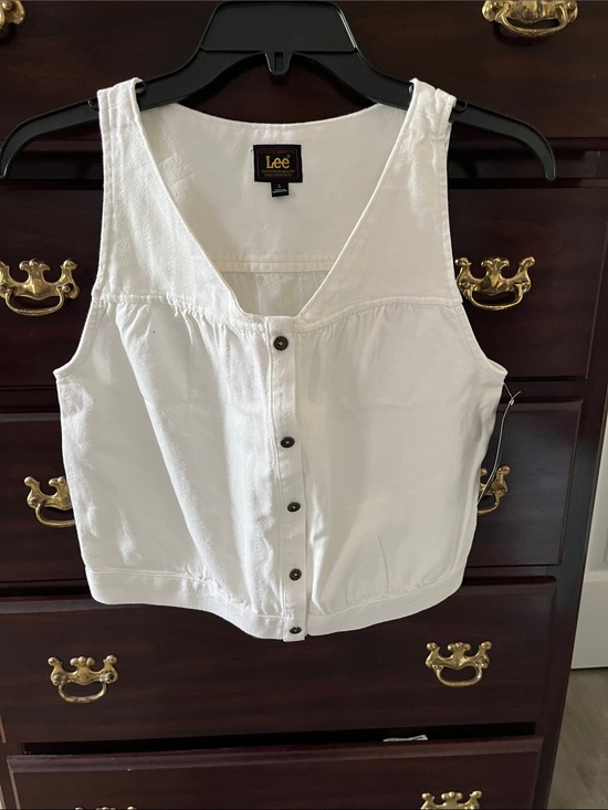 Lee Jackets & Blazers - Lee White Button-Front Tank Top